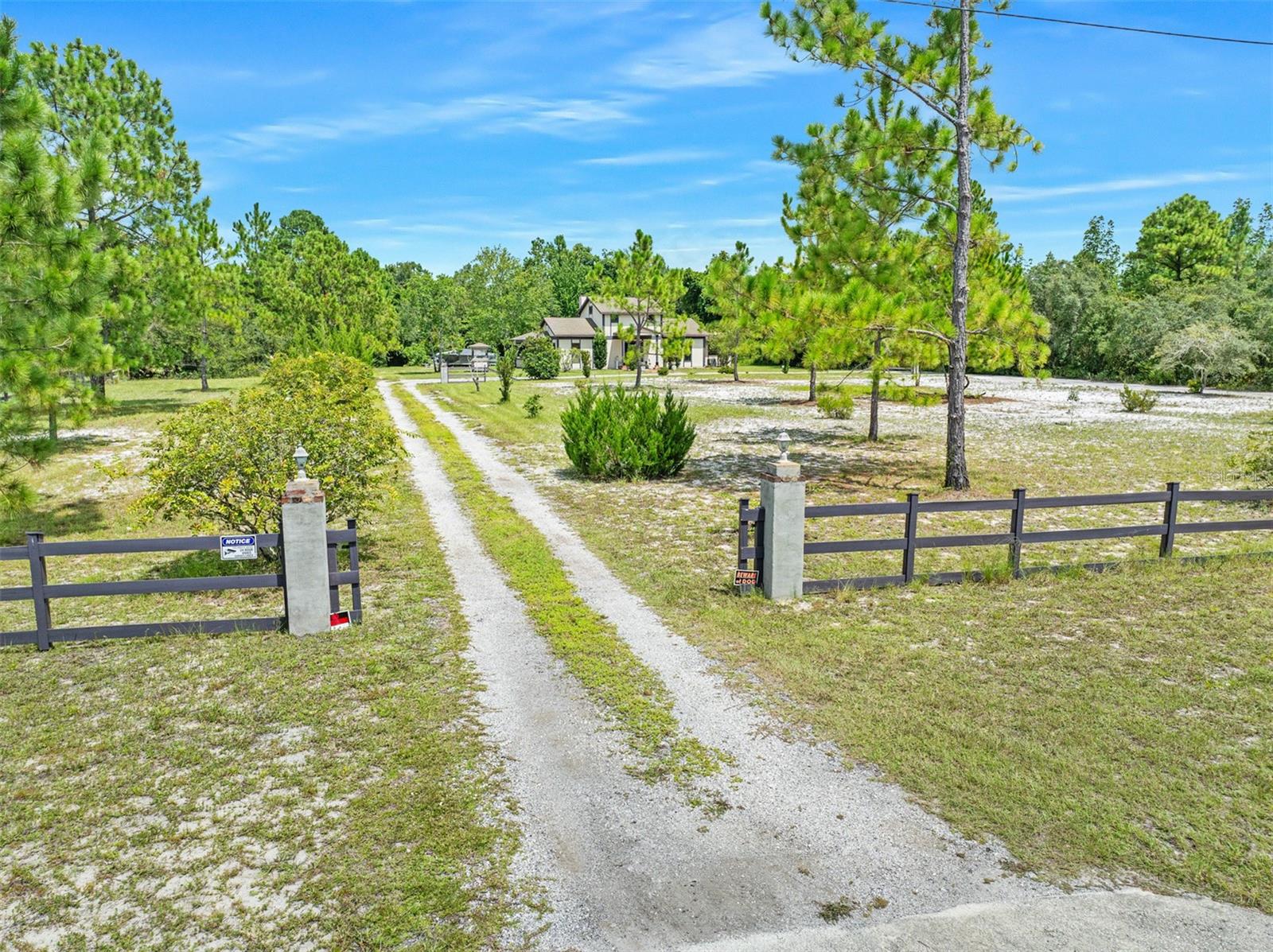 Welcome home to one of DeLand's best-kept secrets! This 3-bedroom, 2-bath estate home offers a tranquil country paradise while remaining just 10-15 minutes from downtown. This property is perfect for those seeking privacy and space. Located on a dead-end street, it offers ample room for animals like chickens, goats, or even horses. You can also enjoy exploring your own property with a 4-wheeler, creating your own vision to explore your homestead. The unique setting will help you rarely see your neighbors, providing more seclusion. Experience country living at its finest surrounded by nature you'll never want to leave. For water enthusiasts, the home is less than 3 miles from Saint Johns River access and the Saint Johns River Grill, making it convenient to bring your boat. Plenty of parking and room for all your toys, complete with a circular driveway. Please note that while this information is deemed reliable, it is not guaranteed. Buyers are encouraged to verify all property information independently.
