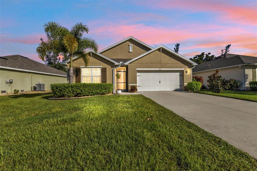 Gorgeous 2019 Built CALI MODEL home with BEAUTIFUL POOL awaits new owners! This stunning home boasts 4 bedrooms, 2 bathrooms, a
private backyard with a stunning paver lanai and large pool with sun shelf, and so many upgrades! NEW ROOF, NEW MASTER SHOWER
TILE/GLASS ENCLOSURE, NEW PAINTED CABINETS IN KITCHEN WITH GOLD HARDWARE, NEW UNDER COUNTER LIGHTING AND UPGRADED
LIGHT FIXTURES, NEW CEILING FANS, NEW KITCHEN SINK, AND MORE! Inside enjoy a spacious foyer and connection to two large and bright
guest bedrooms and a shared guest bathroom. Farther inside, find excellent storage, an inside utility room, and another guest bedroom. Also, the
2-car garage is conveniently located with extra storage and an overhead attic space. As you reach the end of the hallway, prepare to be wowed
with the updated kitchen with stainless steel appliances and large breakfast bar open to the dining room and spacious living room all overlooking
the beautiful pool and backyard. Off to the right, the primary suite also captures the beautiful view through the large windows and has an ensuite bathroom with a dual vanity and updated shower. Also, find a huge walk-in closet and a separate oversized linen closet for great storage.
This home has it all including transferrable flood insurance, full hurricane protection, and is located in the fantastic GATED neighborhood of
Waterford Estates, nearby to the community amenities, which include 2 pools, grilling areas, walking paths/sidewalks, pickleball courts, bocce
ball, a recreation facility with a full fitness center and gym/entertaining space, and more! It is also just minutes to downtown Punta Gorda, the
PGD Airport, I-75, great shopping, restaurants, marina's, golf, hospitals, and schools!.BE SURE TO CLICK THE FULL VIRTUAL TOUR LINKS FOR
DETAILS!