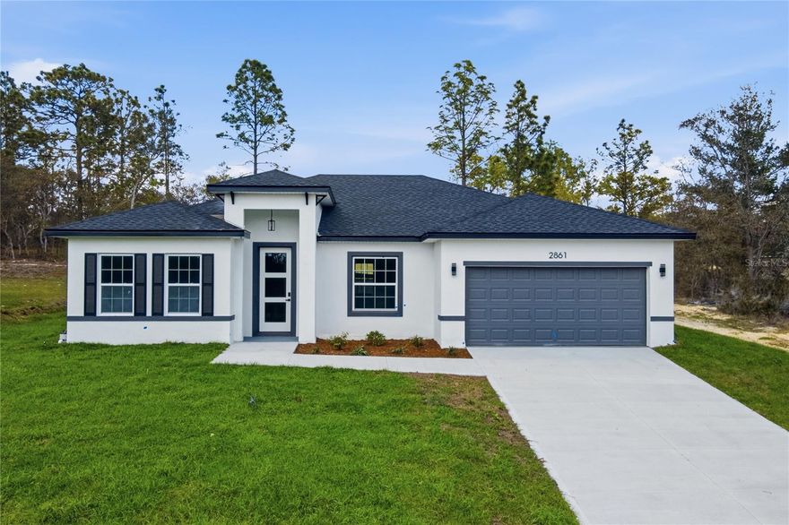 Beautiful New Construction Home in Dunnellon – Modern Living with Exceptional Comfort

Welcome to this stunning new construction home located in the desirable area of Dunnellon, offering a perfect blend of modern design and everyday functionality. This thoughtfully built property is ideal for buyers looking for a move-in-ready home in a convenient location close to a main road and highly regarded schools.

This home features four spacious bedrooms, including a well-appointed primary suite with a walk-in closet. The additional bedrooms are equipped with built-in closets, providing ample storage and organization. With two full bathrooms, the home is designed to comfortably accommodate family living.

The open floorplan creates a seamless and inviting flow between the expansive living room and dining area, making it perfect for entertaining or relaxing. The kitchen is a true highlight, featuring beautiful solid wood cabinets, elegant stone countertops, and included appliances, combining style and practicality.

Additional features include a two-car attached garage, offering both convenience and extra storage space. The home’s location provides easy access to major routes, local amenities, and quality schools, making it an excellent choice for a wide range of buyers.

Don’t miss the opportunity to own this beautifully designed new home in Dunnellon. Schedule your showing today and experience everything this exceptional property has to provide.