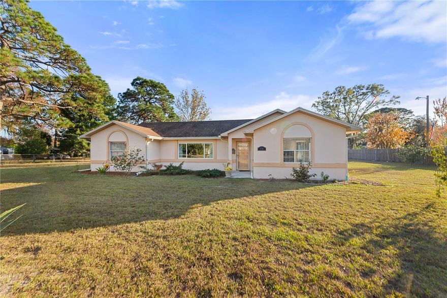 Under contract-accepting backup offers. Meticulously maintained with true pride of ownership, this exceptional Hudson property is a dream come true for buyers seeking space, functionality, and room to pursue their passions. Situated on a private, fully fenced 1.03-acre lot, this home offers the freedom and privacy rarely found—no cramped surroundings here.

The star of the property is the massive 1,200 SF 3-car garage, a standout feature ideal for car enthusiasts, hobbyists, contractors, or those needing space for boats, RVs, or serious workshop use. An expansive full attic above the garage provides even more potential—storage, workshop expansion, or creative space limited only by your imagination.

Inside, the home has been lovingly cared for and thoughtfully updated, featuring ceramic tile in the kitchen and baths, sizable rooms, and abundant storage throughout. Recent improvements include updated 200-amp electrical service, hurricane-rated windows in the living room and back kitchen, and hurricane shutters for the remaining windows. A bright Florida sunroom adds additional living space to enjoy year-round.

Step outside to your own private retreat with a heated chlorine pool reaching up to 6 feet deep, perfect for relaxing or entertaining. Both the pool and sprinkler system are supplied by a well, keeping maintenance efficient and cost-effective.

This move-in-ready property delivers the perfect balance of comfort, versatility, and enthusiast-level utility. A rare opportunity to own acreage, a pool, and an exceptional garage—don’t miss it.