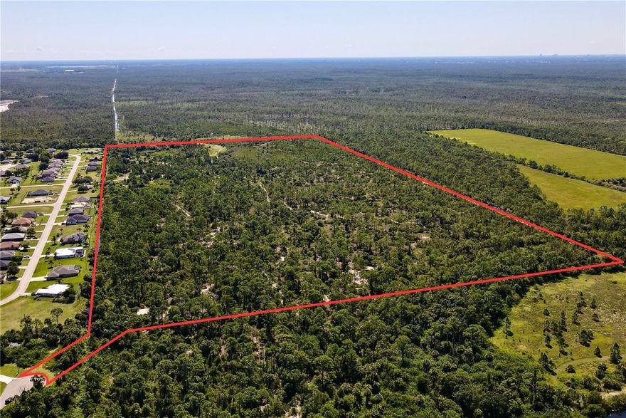 This property consists of 80 acres of residential land located just off of Burnt Store Road in Punta Gorda. It's currently zoned PD (Planned Development) with approval for up to 270 townhouses. There are utilities to the site and there is a lift station along the northern boundary. It is located in a growing area as there are multiple new developments occurring within Burnt Store Village and Punta Gorda.

The property is located at 17050 Burnt Store Road in Punta Gorda in Charlotte County. It's adjacent to the Woodlands Estates community. Access is provided by taking Harborside Blvd. from Burnt Store Road.

The property is centrally located as it's only 10 minutes to US 41 and less than 15 minutes to I-75. It's also in close proximity to Cape Coral (10 minutes), downtown Punta Gorda (15 minutes), Fort Myers (20+ minutes), and it's only an hour to Naples & Sarasota.