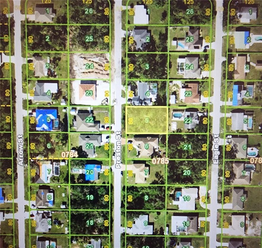 Build your dream home on this generous 9,999 sq ft (.23 acre) vacant lot in the heart of Port Charlotte. Zoned residential and nestled in a well-established neighborhood, this parcel offers a clean slate for you to design the home and lifestyle you’re after. This property stands out from the rest — impact fees have already been paid, permits have been pulled, and complete building plans will be provided at closing, giving the next owner a major head start. Save thousands in upfront costs and months of waiting With public utilities likely available given the surrounding development, this lot gives you the convenience of city-style living with the flexibility and value of a large footprint to build a comfortable single-family home — complete with a yard, room for a pool or garage, and space to spread out. Enjoy quick access to neighborhood amenities, shopping, dining, schools, and all the daily conveniences that make Port Charlotte appealing. Located in a residential area that blends established homes with newer construction, this property is ideal for buyers who want to build now or investors looking for long-term value in a growing market.