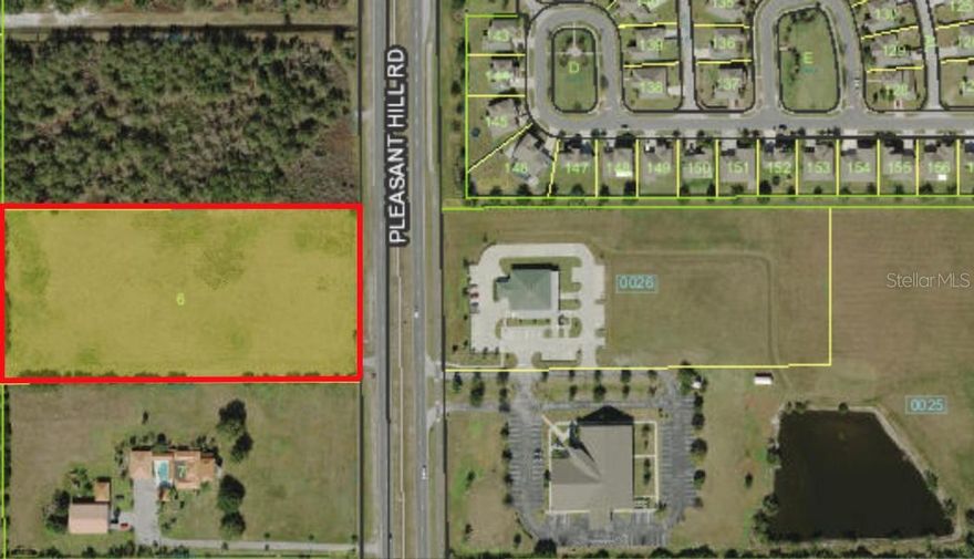 5+ acres located directly across from the new Valencia College campus and Osceola County' s proposed 370+ acre  College Station . Ideal for retail development with more than 300' of frontage on Pleasant Hill Road and exceptional exposure with more than 45,000 AADT.  Located on Pleasant Hill Road, directly across from the new Valencia College and north of Bellalago.