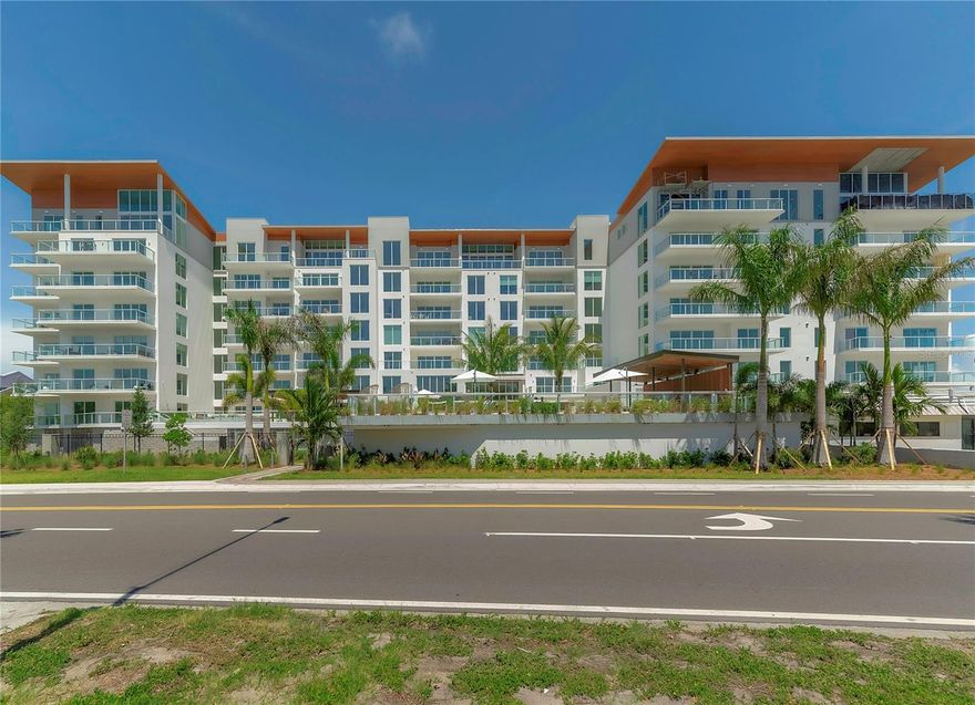 Welcome to your new home in sunny Clearwater, Florida. Serena by the Sea is a fabulous place to call home with state-of-the-art features and amenities such as the saltwater community pool, sauna, outdoor grill area for your personal use or entertainment, cabanas, gas fire pit, game room, theater room, places for a massage, gym with bikes, treadmill, and more. A social room, theater room, and solar panels power the common areas, 24/7 concierge, and gated. Take the elevator to your 3rd floor suite with a large balcony that has unobstructed views of the Intracoastal waterway, and best of all the sunset. The balcony faces the north and there is an angle view of the water from both bedrooms. One assigned parking space underneath the building. Custom kitchen with a 10 foot quartz countertop island, state-of-the-art appliances, inside laundry room off the kitchen with a washer and dryer, and much more. A must-see to appreciate. All furnishings included except for the antique cookie jar and phonograph.