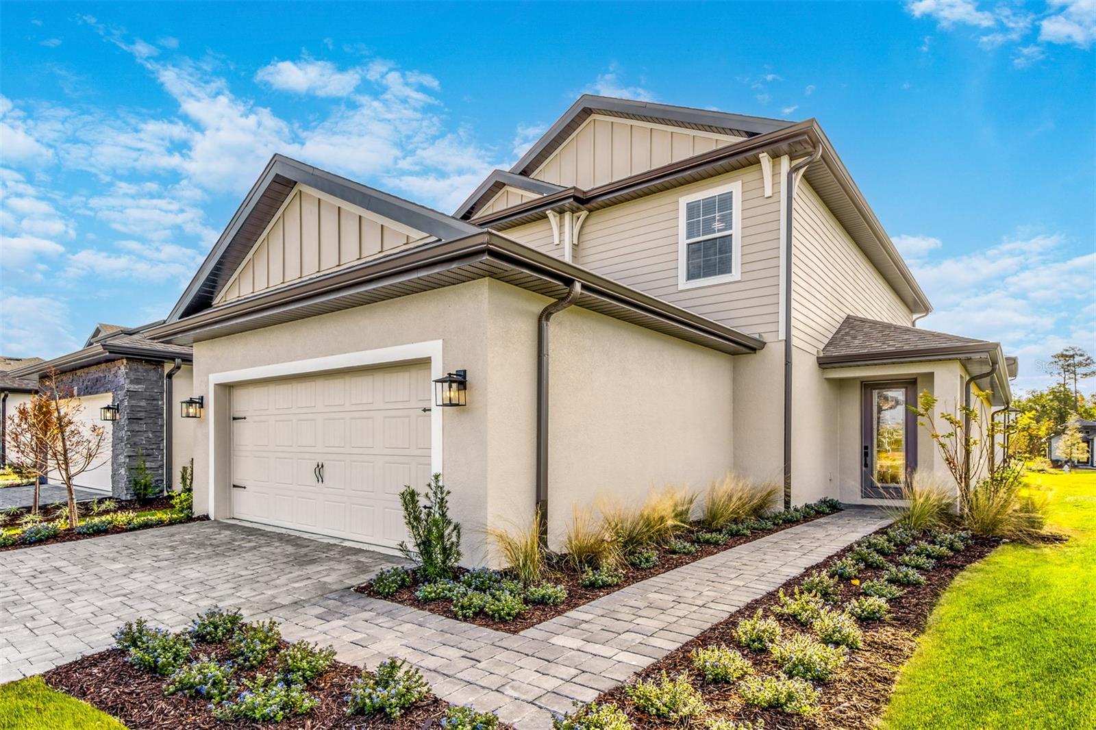 The new-construction Verona plan was crafted to surpass your expectations. All who enter will fall in love with its spacious layout and features, including all new kitchen appliances and multiple walk-in closets. When it comes to finding the perfect home, the Verona is sure to be the home that ends your search. A master bedroom on the first floor serves as an extra level of privacy for homeowners. Here, the spacious retreat hosts its own full bathroom with double sinks and a sizable walk-in closet with plenty of storage space. Homeowners will appreciate the amount of space offered in each bedroom, including the secondary bedrooms located on the second floor. With four secondary bedrooms, one of which has its own walk-in closet, and two full bathrooms on the second floor, growing families have all the space they could need or want, plus more. Best of all, the bonus loft on the second story can be used as a game room, home office or anything you wish! These upgrades include all new Whirlpool® appliances in the kitchen, quartz countertops and a USB outlet with charging capabilities in the heart of the home. Recessed lighting, a Wi-Fi-enabled garage door opener and beautiful front yard landscaping are other notable features that homebuyers can look forward to.