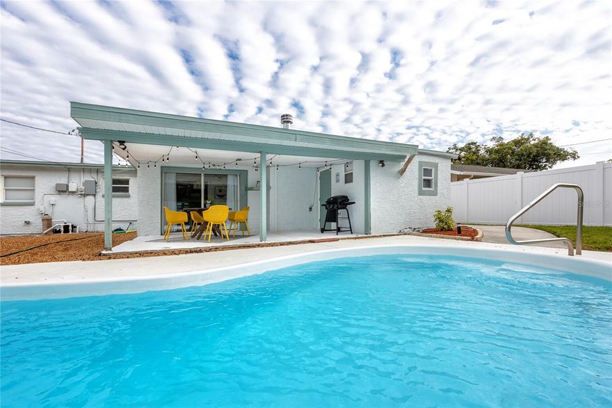 Discover your perfect retreat in this inviting 3-bedroom, 2-bathroom home, where comfort and convenience meet . The highlight of this property is the sparkling swimming pool, easily accessible from the living room and second bathroom, which even includes a laundry area for added ease. 
Enjoy cozy winter evenings by the wood-burning fireplace, and make use of the fully equipped kitchen for all your culinary adventures. The split floor plan ensures privacy, with separate living and family rooms to suit your lifestyle.
Step outside to a spacious, fully fenced backyard, complete with a grill and outdoor seating—perfect for entertaining or unwinding. Your backyard gate opens directly onto the Pinellas Trail, ideal for morning bike rides or leisurely strolls, with bicycles provided in the shed.
This home comes tastefully furnished, with the option to remove the furniture upon request. Plus, there's NO need to worry about PET DEPOSITS—you can bring up to two pets, and ONLY the first month’s rent and a security deposit are required. POOL AND LAWN MAINTENANCE ARE INCLUDED, so you can focus on enjoying your new home.
Situated in a private yet convenient location, you're just 5 to 10 minutes away from Walsingham Park, the Florida Botanical Gardens, the beach, and a variety of shops and restaurants. Don’t miss this incredible opportunity to make this home your own, all at the incredible value!