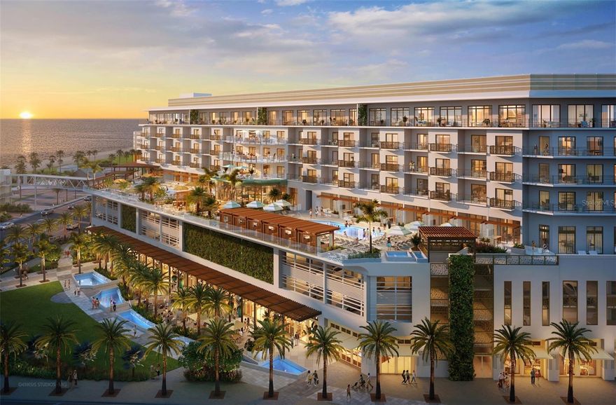 One or more photo(s) has been virtually staged. Pre-Construction. To be built. Welcome to The Marriott Autograph Collection -  Beachmaker Resort: A New Standard of Luxury on Madeira Beach, Florida's Most Beautiful and Convenient Beach. The Beachmaker Resort brings all the imagery, beauty and spirit of your favorite beach town into one experience at Madeira Beach. It's a landing for comfort-seeking sand slingers who want to vacation without feeling like a tourist. As an owner, you get to provide your guest with an experience like no other. All without lifting a finger. Introducing a masterpiece that redefines coastal elegance: The Beachmaker Resort, a distinguished member of the Marriott Autograph Collection. Renowned for its hand- selected, independent hotels that blend boutique charm with luxurious hospitality, the Autograph Collection spans over 200 unique properties worldwide, each embodying the ethos of exclusivity and craftsmanship. Nestled along the pristine shores of Madeira Beach, recently recognized by TripAdvisor as one of the Top 10 Beaches in the U.S., The Beachmaker Resort promises an experience "exactly like nothing else." The Beachmaker is now accepting visionary pre-construction Buyers into its prestigious Founder's Club. Reserved for early buyers of the resort's condo-hotel units, these exclusive members will enjoy unparalleled privileges, including: Prime access to the best room locations, Fixed introductory pricing, Luxurious designer-appointed furniture packages included, Complimentary first-year condo fees and shared expenses, A 60% revenue split for owners, Resort access even when units are booked, and Global Marriott Envia benefits, including discounted stays and dining at all Marriott resorts Worldwide. Elevated Living & Distinctive Design: The resort boasts 161 impeccably designed condo-hotel units, spanning 14 unique floor plans on levels 4 through 7. EVERY unit has a water view whether Gulf and Beach view or Island view over the Intracoastal and canals of Madeira Beach. For those seeking the pinnacle of opulence, the 8th-floor penthouse level offers 10 exclusive Marriott-branded residential condominiums. Thoughtfully designed to blend sophistication and leisure, The Beachmaker Resort features: 26,000 square feet of premium retail, dining, and entertainment spaces, a 4th-floor amenity deck with two pools, cabanas, a hot tub, a sunset terrace, a wedding and banquet facility with expansive pre-function areas, a state-of-the-art business conference center, Cozina - a signature three-meal restaurant, Bom Bom - a beachside bar and a unique lobby bar experience with captivating views and a private sky bridge for seamless, safe access to the white sands of Madeira Beach. Participation in the expert on-site Marriott property management program is required, per City of Madeira Beach regulations. Prospective owners are welcome to discuss revenue and occupancy projections directly with the management team. Experience unparalleled craftsmanship, hospitality and coastal luxury. The Beachmaker Resort is more than a destination -- it's a legacy. Welcome to the future of Madeira Beach living. Act now to be one of the Fortunate Founding Visionary Beachmakers. Only 10% down secures your unit and then a follow up 10% at Groundbreaking expected in 2026. No other payments required until closing expected in 2028.
