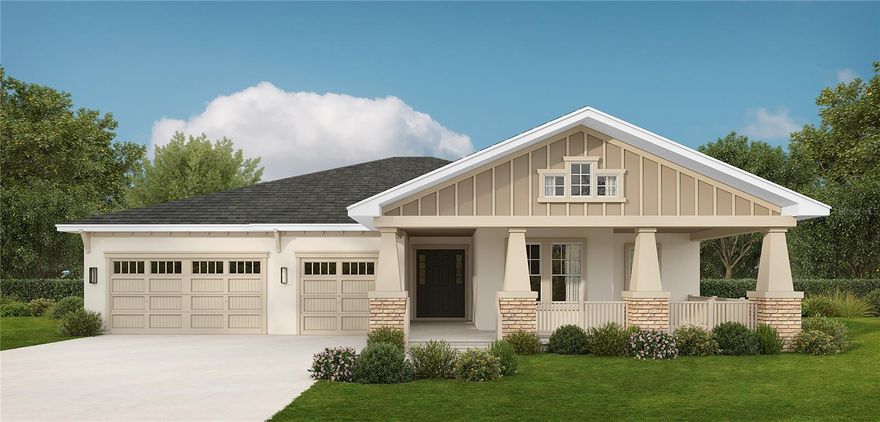 One or more photo(s) has been virtually staged. Pre-Construction. To be built. This gorgeous new home is being built by award-winning Spire Homes and offers 2,866 SF of living, located in the sought-after equestrian community of Pine Ridge. This 4-bedroom, 3-bath, 3-car garage glamorous home showcases a wrap-around front porch, a huge 21 ft. long office or flex room, and a three-car garage with storage closet on 1+ acres. The open floor plan features abundant space, a gourmet kitchen, 42'' upper cabinets with soft-close drawers, quartz countertops, and subway tile backsplash. The kitchen is expansive and opens to the great room and dining area, making it wonderful for entertaining. The beautiful long island allows seating for the entire family or guests. The walk-in pantry showcases custom wood shelving. The large owner's suite is entirely separate from the other bedrooms, featuring a spacious walk-in closet with custom wood shelving, an oversized shower, and a free-standing tub. Additional upgrades include 8-foot doors, 5 1/4'' baseboards, tray ceilings, and LVP flooring in the main areas with a lifetime warranty. The large 29-foot-long outdoor covered lanai will be your tranquil place for coffee in the morning or wine in the evening. This home has it all! The home is just being started, so all color selections can be chosen until the framing stage. You can make this your dream home! Pine Ridge Community is the largest equestrian community in Citrus County and the Community Center has tennis and pickleball courts and other activities for your enjoyment. The close proximity to new shopping, dining, health care including the renowned Tampa General Hospital facilities, and access to the Suncoast Parkway is not only wonderful but makes the drive to Tampa seamless. The quaint towns of Crystal River and Homosassa are a short drive away, and both are fantastic for water and outdoor enthusiasts. You will enjoy fishing, kayaking, boating, manatee watching and outdoor waterside dining at many venues. For biking enthusiasts, the Withlacoochee State Trail has 47 miles of paved rail-trails. Don't miss this prime opportunity to own this spacious RV port home on a one acre homesite with a full builder warranty, and a HOA fee of only $160 per year. Florida lifestyle living at its finest.