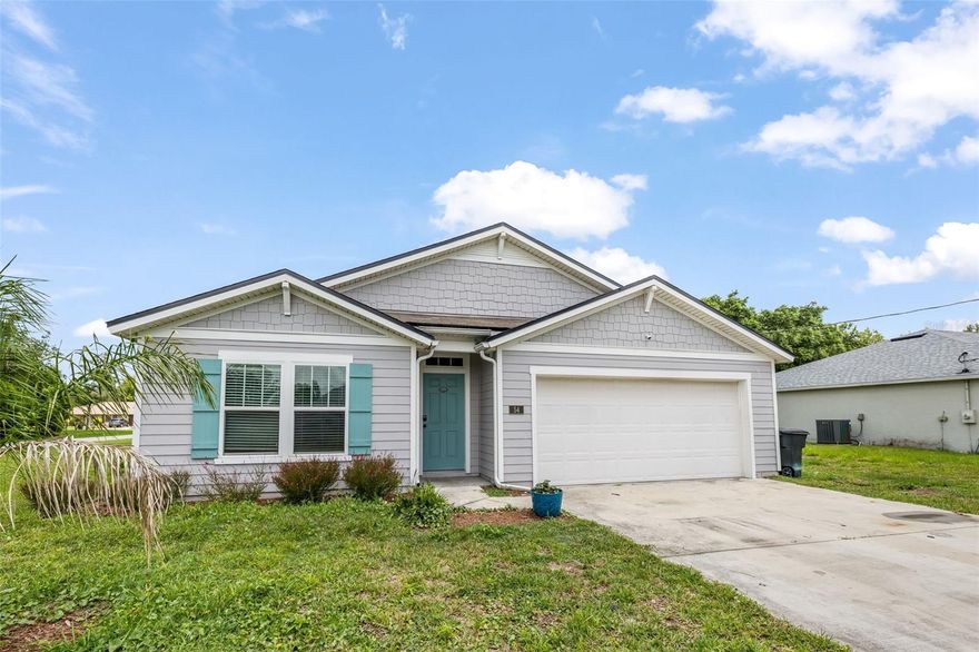 Priced to sell! Property being sold AS IS. Perfect for investors or families looking to expand. 2021 Built DR Horton Cali model. Four bedrooms and two full bathrooms. Fully fenced backyard on oversized corner lot. NO HOA. Whole house water filtration and softener system paid off. Only a 30 minute drive to historic downtown St Augustine or Daytona Beach.