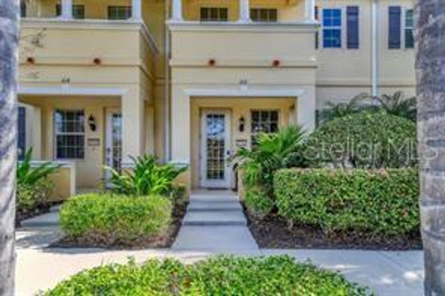 Be the first to enjoy the ambiance of this newly decorated Townhome in San Michele. Conveniently located just north of University Parkway on Tuttle with easy access to I-75, UTC Mall and the Sarasota Airport. This two story, three bedroom. two and one half bath home offers both style and comfort. All three bedrooms are upstairs and the downstairs living area has an open flowing floorplan. The master bedroom is equipped with a King sized bed, en suite bath and large walk in closet. The remaining two bedrooms are furnished with Queens beds. On the ground floor there a livingroom/diningroom, kitchen with brand new cabinets and granite counters, a laundry room and large storage closet.
There is also and attached one car garage.
San Michele amenities include; resort style heated pool, ligthed tennis courts, playground, basketball court and barbeque grills.
