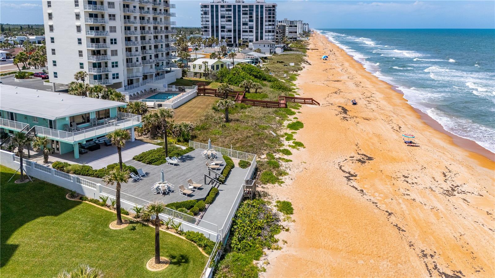 UP TO $10K CREDIT OR PERMANENT RATE BUYDOWN WITH ACCEPTED OFFER! Just a 5 minute walk south to the private Latitude Margaritaville Beach Club. One block to Publix, 7-Eleven, Circle K, Dunkin Donuts and a short distance to shops, restaurants, parks and historic sites. Step back in time to this vintage oceanfront condo complex in Ormond-by-the-Sea. ALL 2025 DUES HAVE BEEN PAID IN FULL! Two story building means NO MILESTONE INSPECTIONS and NO RESERVE STUDIES! This one bedroom, one bath unit has been lovingly maintained and is steps from the NO-DRIVE BEACH. 2023 HURRICANE WINDOWS! 2023 A/C! 2023 NEW TPO ROOF! Close to Daytona International Speedway, Kennedy Space Center and St. Augustine. This fully furnished condo is turnkey and ready for full-time occupancy or family beach weekends! Bring the fur babies - 2 pets up to 20 lbs each. HOA ONLY $300 A MONTH! Includes everything except electric and WiFi. Visitors come back year after year to this scenic, unique stretch of beach.