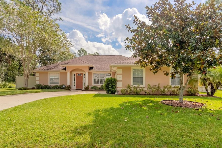 Meticulously maintained pool home. This one is sure to check all of your boxes. From the moment you pull into the epoxy driveway and you will recognize the pride in ownership and maintenance of this three bedroom, two bath, two car, garage concrete block pool home.  New luxury vinyl plank flooring was installed this year. Lovely split plan with vaulted ceilings, open concept kitchen with island, breakfast bar and stainless steel appliances. Entertain on the covered lanai, overlooking your sparkling saltwater pool oasis in your fenced private backyard. The house is equipped with a camera system that will convey to the new owners as well as the wall mounted television in the living room and sound bar.  This home is truly turnkey and ready for new owners.