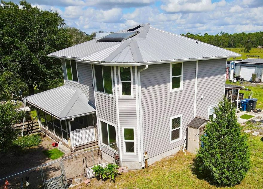 NEW PRICE + SOLAR ASSIST + METAL ROOF! This updated 3-bedroom home sits on FIVE fully usable acres in Myakka City—NO HOA, NO DEED RESTRICTIONS, AGRICULTURAL ZONING. Bring horses, RVs, toys… you’ve got room for it all! Enjoy peace of mind with a metal roof, impact windows, new vinyl siding (2022), spray-foam insulation, and solar assist for electric and hot water. Assumable VA loan available. Inside, the home offers a bright, open layout with an updated kitchen featuring quartz countertops, solid wood cabinets, soft-close drawers, Samsung 4-door fridge, gas range with convection/air-fry, oversized sink, and a refreshed pantry/mudroom with exterior access. The living/dining area includes a wood-burning fireplace. Floorplan: 3 bedrooms, 2.5 baths, plus office/den. Seller is ready to make a deal—bring your best offer! Property features include: 5 acres, cross-fenced with pond; 60x30 workshop on concrete slab with 4 garage doors, auto lift, partial A/C office, and RV hookup; Chicken coop + fenced pasture and dog run; Space and freedom to build, expand, or customize
Just minutes from Lakewood Ranch yet tucked away in quiet country living. Close to Solana Golf Course, Myakka City, Sarasota/Bradenton, I-75, UTC Mall, and beaches. Zillow doesn’t show all the extras! Priced to move AS-IS—great opportunity for buyers who want land, freedom, and room to make it their own, or investors seeking potential.
