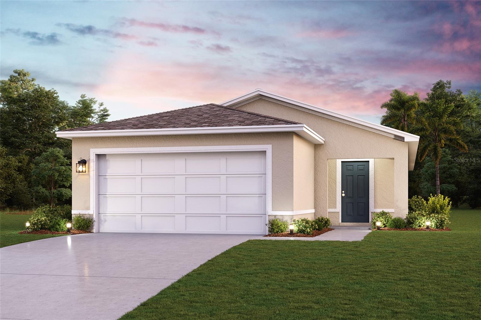 Begin your next chapter in this stunning new construction home located in the charming Belle Arbor community! Discover the charm of the Sanibel Plan this inviting single-story home features an open-concept layout that connects the Living, Dining, and Kitchen areas, ideal for relaxation and entertaining. The kitchen is a culinary delight with elegant cabinetry, sleek granite countertops, and stainless steel appliances, including a smooth-top electric range with microwave hood and dishwasher. The spacious primary suite offers a private bath with dual vanity sinks and an expansive walk-in closet. Two additional bedrooms and a full secondary bath enhance the home’s functionality. With a generous two-car garage and energy-efficient Low-E insulated dual-pane vinyl windows, this home combines comfort with sustainability. Enjoy peace of mind with a 1-year limited home warranty. Don’t miss out—schedule your visit to the Sanibel Plan today! Move-in Ready! Seller Offering Concessions!
