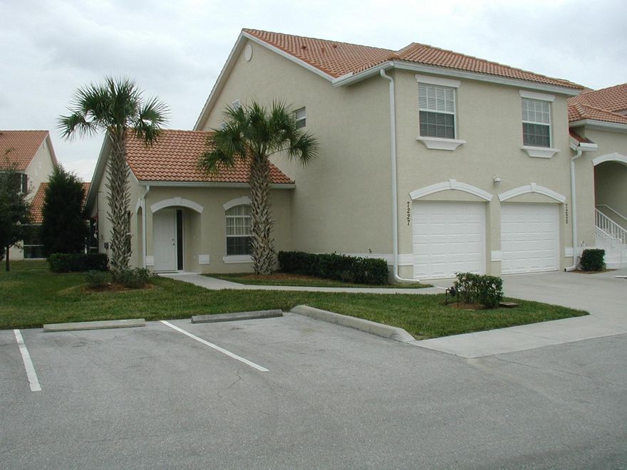 Expansive golf course views await from this beautiful second-floor condo in Tara Preserve! Tastefully turnkey furnished and fully equipped, this residence offers everything you need-just bring your suitcase. The open concept floor plan features split bedrooms and soaring vaulted ceilings that create a bright, spacious feel throughout. The well appointed kitchen is perfect for the entertaining chef, while the den has been thoughtfully converted into a third bedroom to accommodate additional guests. An attached one-car garage with interior stair access provides added convenience and security. Relax on the screened lanai while enjoying the Florida weather and watching golfers tee off across the scenic Tara Preserve Golf Course. Community amenities include a pool, tennis, pickleball, clubhouse, and pay-as-you-play golf. Available for an annual lease, with shorter-term options considered by the owner.