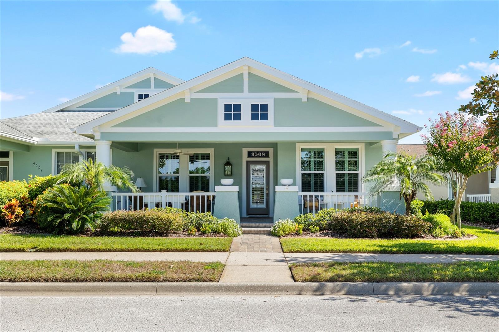 NEW LISTING! This is the villa in Westchase that rarely becomes available 2 Large bedrooms with 2 Full Baths PLUS A DEDICATED OFFICE and a 2-car garage! Enter through the HUGE COVERED inviting front paved porch that has AMAZING POND VIEWS, fans and surround sound. AS you enter the GREAT ROOM notice 9 Ft ceilings-trays and Crown, loads of light plus plantation shutters. The Great room can also accommodate a good-sized Dining room set if needed, the kitchen is STUNNING updated with its LARGE Island (quartz)abundant cabinetry, stone countertops, tile backsplash, stainless appliances. This a great floorplan- the Large Primary suite is tucked away in the back of the home with Ensuite -large walk-in shower dual sinks and huge walk-in closet! Bedroom 2 is at the front of the home with a full Bath. The Laundry room is quite large with a storage closet Access the private screened lanai from the Kitchen -THIS HOME TRULY HAS BEEN WELL MAINTAINED NOTE-ROOF 2021, AC 2022, HURRICANE RATED Windows/door 2023, dishwasher 2023, Hot water 2022, new interior lighting and exterior up lighting. Low HOA $365 monthly. HOA covers lawn, exterior painting (2025) You can enjoy Florida living at its finest from this beautiful low maintenance home! It's a short walk to restaurants, shops, Pool and Tennis Center in the village. Westchase amenities include 2 heated pools, toddler pools, 10 lighted tennis courts, nature trails, picnic pavilions, outdoor ping pong tables, exercise equipment, 2 playgrounds, Splash Park, Basketball Courts, Soccer Fields. Enjoy the Westchase public golf course within Westchase! Westchase is a Master planned community 20 minutes to Tampa International-30 min to Downtown or 45 min to beautiful Sandy Beaches!!