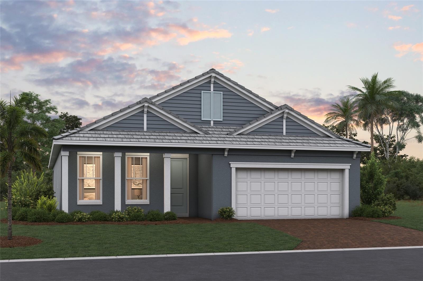 Under Construction. ****SPECIAL FINANCING AVAILABLE FOR A LIMITED TIME ONLY FROM PREFERRED LENDER. RESTRICTIONS APPLY, FOR QUALIFIED BUYERS, SUBJECT TO APPLICABLE TERMS AND CONDITIONS. SUBJECT TO CHANGE WITHOUT NOTICE****
Welcome home to the Amelia. This beautiful home boasts three bedrooms, two and a half bathrooms, den, a large covered lanai, an open-concept kitchen, and a two-car garage.
As you step inside to an open foyer, a den greets you as well as the entry to both the laundry and powder rooms. Just past the foyer is a combination of two bedrooms and a full bathroom.
As you walk into the main living area, a spacious kitchen arises with a large center island complete with dual basin sink for prep space and additional counter space. The amount of cabinetry and countertop space in this floorplan is nothing short of amazing. The kitchen is truly the focal point of the home in this floorplan.
A dining area sits off to the side of the kitchen for a casual dining space with easy access to the lanai.
Straight ahead from the open-concept kitchen lies the great room, which has additional sliding doors that open directly out to a spacious lanai. With two sets of sliding glass doors and a large L-shape covered lanai, this standard layout is perfect for those that love the outdoors.
The owner’s suite resides off to the side, ensuring privacy but also keeping you in the heart of your home. Dual walk-in closets are the highlight of the owner's suite with ample storage space.
