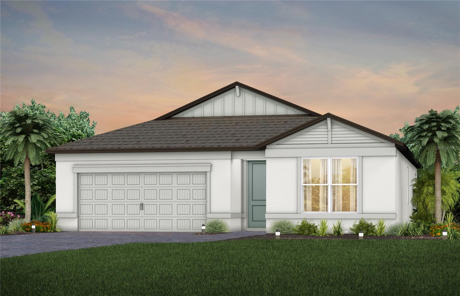 Under Construction. Experience a new level of retirement living at Del Webb Sunchase in Parrish, FL. Picture a meticulously designed, resort-style residence with state-of-the-art amenities and engaging social spaces where lifelong connections are made. You’ll enjoy close proximity to world-class beaches, easy access to Lakewood Ranch, Sarasota, St Pete and Tampa, lush landscapes, and convenient living all in one.
This popular Cresswind floor plan, with an open-concept home design, has all the upgraded finishes you've been looking for. The designer kitchen showcases a spacious center island with a large single-bowl sink, white cabinets, quartz countertops with a 3”x11” tiled backsplash, and Whirlpool stainless steel appliances including a refrigerator, range, microwave, and dishwasher.
The bathrooms have matching white cabinets, quartz countertops, comfort height commodes, and dual sinks in the Owner's bath. There is 22”x22” tiled flooring in the main living areas, baths, and laundry room, and stain-resistant carpet in the bedrooms.
This home also features a convenient laundry room with Whirlpool washer and dryer, a covered lanai, a large kitchen pantry, and a 2-car garage.
Additional upgrades include 4 LED downlights in the gathering room, pendant prewiring in the kitchen, upgraded cabinet hardware, glass insert at front door, whole house blinds and a Smart Home technology package with a video doorbell.
Enjoy peace of mind with Pulte’s transferable, 10-year Limited Structural Warranty that covers materials and workmanship in the 1st year, workability of plumbing, electrical, HVAC, and other mechanical systems through the 2nd year, various types of water infiltration and internal leaks through the 5th year, and the structural integrity of the home through the 10th year. Plus, we’re currently offering limited-time incentives and below-market rates!