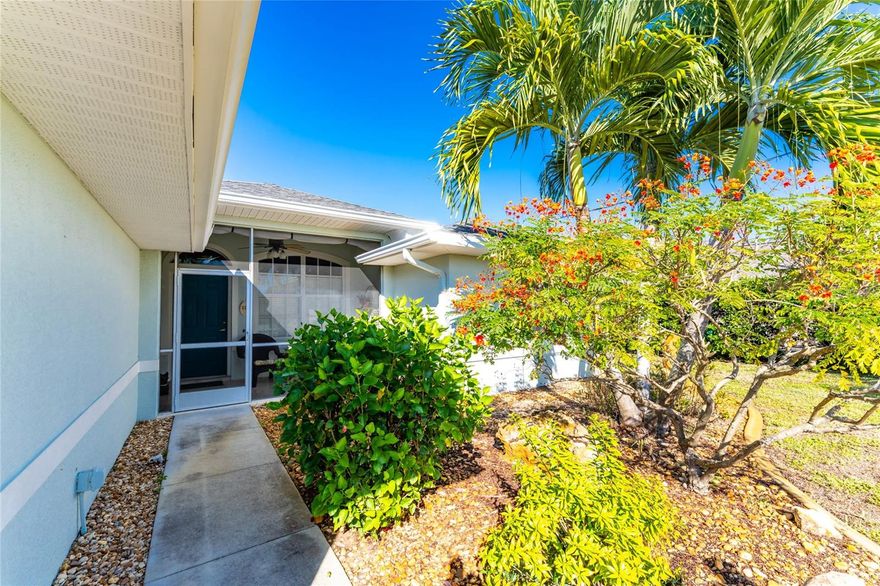 One or more photo(s) has been virtually staged. *** SELLER IS OFFERING A $10,000 CREDIT TO BUYER AT CLOSING *** WELCOME TO YOUR SLICE OF PARADISE IN ROTONDA WEST — an iconic, master-planned community that has been thoughtfully arranged in a distinctive circular layout, with 26+ miles of picturesque canals and lush greenbelts winding through each “slice” of the community.

Nestled in the White Marsh section — one of Rotonda’s most desirable neighborhoods — this 3-bed, 2-bath, 3-car garage POOL home is a rare gem. Move-in ready with a 2022 ROOF, this residence fuses comfort, style, and functionality.

Key Features & Highlights: Vaulted ceilings, tile flooring, and an OPEN FLOOR-PLAN create an airy, bright atmosphere — perfect for both entertaining and relaxing. Eat-in breakfast bar, abundant cabinets, granite counters, and sleek Samsung appliances. The thoughtful SPLIT-BEDROOM FLOORPLAN ensures privacy — your primary suite is tucked away from the two spacious guest bedrooms. A large laundry room with dedicated built-in desk for an office space makes work and chores easier and more efficient. Enjoy the SCREENED IN HEATED SALTWATER POOL, backed by a peaceful GREENBELT for added PRIVACY. A dedicated POOL BATHROOM provides effortless access from the lanai—perfect for keeping wet feet out of the main living areas. Fenced backyard, CIRCULAR DRIVEWAY, screened front porch, and an additional SIDE PATIO. The THREE-CAR GARAGE is designed with a drop down screen to catch those refreshing Florida breezes. Located in Flood Zone X: NO FLOOD ZONE and LOW ANNUAL HOA. Why You’ll Love Living Here: Community & Lifestyle- Living in Rotonda West isn’t just about the house — it’s about embracing a lifestyle.

This is a DEED-RESTRICTED, well-maintained community with deep roots and a strong Association. 

Nature lovers, rejoice: Walk, bike, or hike on scenic trails like the Broadmoor Walking Trail, which winds around stunning lagoons and lush landscapes.

FIVE CHAMPIONSHIP GOLF COURSES — including The Hills, The Palms, The Links, and the expansive 27-hole Long Marsh — are woven into the community. 

Water recreation abounds: With 26 miles of canals you can fish, boat, and immerse yourself in nature’s beauty. 

Central hub of community: The heart of the community features a park with playgrounds, tennis courts, walking paths, and gathering spaces — perfect for family time or getting involved. 

Wildlife sanctuary: Rotonda West is a designated bird sanctuary, making it a haven for birdwatching and nature lovers. 

Proximity to coastal gems: You’re just a short drive from Gulf Coast beaches, Boca Grande, Charlotte Harbor, and the Myakka River — prime spots for boating, fishing, shelling, sunsets, and soaking up Florida’s natural beauty.

Vibrant, active lifestyle: The community supports clubs, recreation, and social engagement — from tennis to hiking to boating, you’ll always find something to enjoy. 

Perfect Fit For… Buyers who want a forever home in a stable, well-kept community ~ Boating or fishing enthusiasts who value access to calm canals and natural waterways ~ Golf lovers who want to call one of Rotonda’s award-winning courses their “backyard” ~ Families or retire-ees looking for an active, serene Florida lifestyle with parks, trails, and water right outside the door. PLEASE ENJOY THE INTERACTIVE 3D VIRTUAL TOUR LINK ATTACHED TO THIS LISITNG AND EXPERIENCE THE INSIDE OF THE HOME FROM EVERY ANGLE RIGHT NOW.