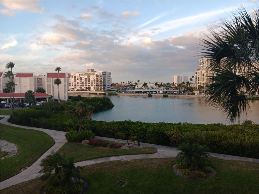 Super Complex with loads of amenties. Gated. Walking path around the whole island. Unit is newly furnished in Deccember. fAvailable for March/April  occupancy. 2 month minimum. Nice large 1 bedroom unit. Big bedroom and living/dining. Great waterview and balcony overlooking the bay. Covered parking included.