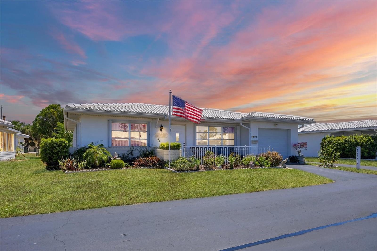 Beautiful Home close distance to Warm Mineral Springs.Maintenance free living in Leisure Villas West North Port, a 55+ community. LOW HOA AND NOT FLOOD ZONE! This home features 2 bedrooms, an eat in kitchen, inside laundry, a screened lanai, and PUBLIC water and sewer. All updates done in the last year including; electric panel, heating & A/C system, water heater, ceiling fans, stainless appliances, granite countertop, gutters/downspouts, custom blinds, and freshly painted interior. HOA takes care of the exterior pest spraying, exterior house painting every 6 years, power washing roof every 2 years, and lawn mowing. Close to shopping, restaurants, Warm Mineral Springs, the new Atlanta Braves Stadium, and just minutes to area beaches, boating and fishing.Discover the perfect retreat in this 2-bedroom, 2-bathroom home with a 1-car garage, nestled on a peaceful, sidewalk-lined street in an inviting over-55 community. This gem is being sold turn-key furnished, making it move-in ready for its next owner. Plus, enjoy added value with an HOA that cleans the roof every two years and paints each home every six years, ensuring the neighborhood stays beautifully maintained. Designed with entertaining in mind, the home boasts three separate dining spaces, offering plenty of room to host family and friends. Enjoy the comfort of a spacious living room and a huge Florida Room bathed in natural light from its abundance of windows – the perfect spot to relax or soak in the serene surroundings. Conveniently located, this home is close to local shopping, golf courses, and two major league baseball training facilities: CoolToday Park and Charlotte Sports Park. Just a short drive away, you'll find Warm Mineral Springs, known for its healing waters and rich history dating back thousands of years, offering a unique wellness experience. And when you're ready for a day by the ocean, the stunning Gulf beaches are only 20 minutes away. Don't miss the opportunity to own this fully furnished haven with a new roof in a prime location, where maintenance is taken care of for you!