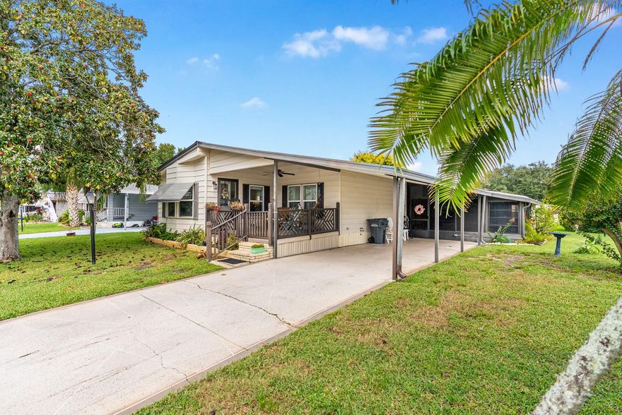 WELCOME TO YOUR PERFECT FLORIDA RETREAT IN POLO PARK,where you own the land! This beautifully maintained 2 bedroom, 2 bathroom home has so much to offer. As you enter through the enclosed front porch, you'll find and additional room that's perfect for reading, relaxing or enjoying your morning coffee. Beyond that, the home opens into an spacious, light filled living area with an open layout and plenty of windows throughout.
Recent updates provide peace of mind, including a New AC, Dishwasher, Bedrooms carpets, and Hot Water Tank, all replaced in 2024.
This friendly 55+ golf community features two club houses, pools, fitness center and a variety of activities. All just a short drive from shopping, dining, and Orlando attractions. Furniture not included!
