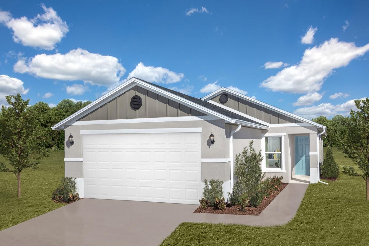 This beautifully crafted single-story home features a spacious open layout with elegant tile flooring and plush carpeting in the bedrooms. The great room is enhanced by a volume ceiling, creating a bright and airy atmosphere. The modern kitchen includes a functional island, 42-inch upper cabinets, Silestone® countertops, a sleek Moen® chrome faucet, a durable Kohler® sink, and premium Whirlpool® stainless steel appliances. The private primary suite offers a generous walk-in closet and an en suite bath with a dual-sink vanity, linen closet, and a walk-in shower with a stylish tile surround. Enjoy outdoor living on the covered back patio, perfect for relaxing or entertaining guests.