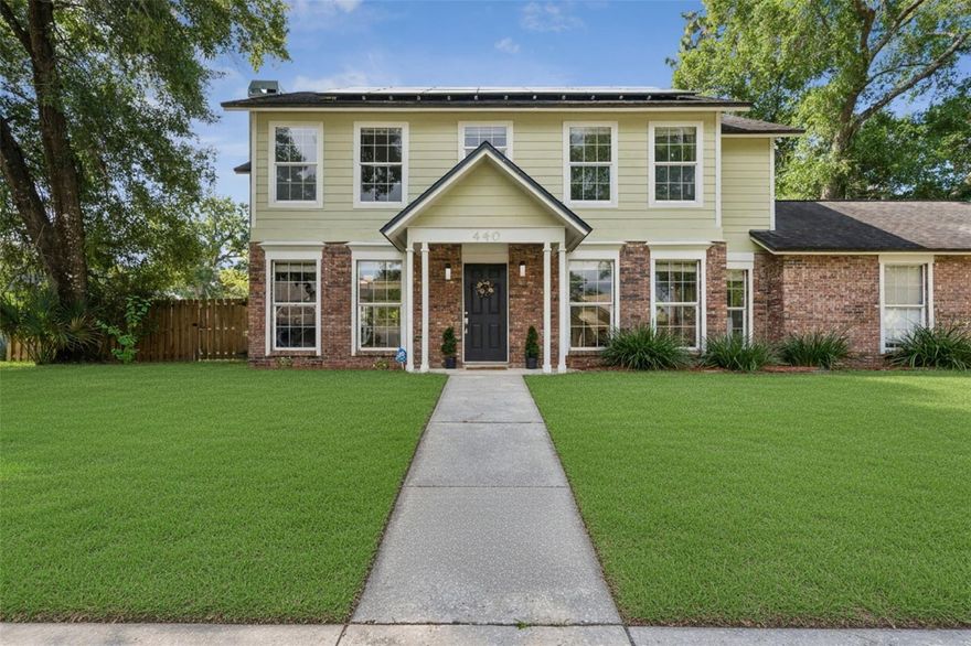 **This house comes with a REDUCED RATE through the seller's preferred lender. This is a lender-paid rate buydown that reduces the buyer's interest rate and monthly payment.**

PAID-OFF 15kW SOLAR + 10Gb whole-home Ethernet — corner lot in the heart of Winter Springs! This 4BR/2.5BA Deer Run home blends colonial charm and fresh curb appeal with smart upgrades new construction can't touch. Whole-home fiber terminal & wired Ethernet in every room. Smart thermostat w/ 3 remote sensors (app-enabled). New master shower & custom closet w/ multiple bars & abundant shelving. Re-piped 6-zone irrigation w/ modular manifold & smart rain/soil-aware controller. Hardwired smoke detectors, GFIs in all wet areas & shower vent fans throughout. Open floor plan, engineered hardwood & wood-burning fireplace. Outside, enjoy fresh landscaping, a brand-new fence & a corner lot your neighbors will envy — all minutes from the 417, Red Bug Lake Rd, Tuskawilla Rd, top-rated Seminole County schools, parks & shopping. Updated the right way — come see it today!
