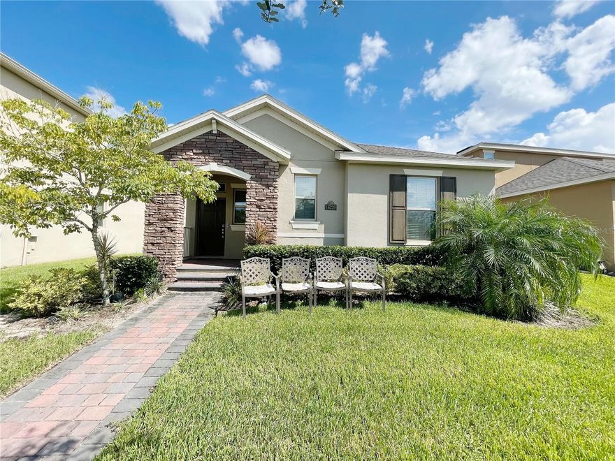 Welcome to this cozy house in Waterleigh Winter Garden! When you walk in the door, a beautiful porch welcomes you, as you enter the foyer,
you’ll find two guest bedrooms that share a full bathroom. As you continue into the home you will find the well-appointed kitchen overlooks the family room, dining room, and outdoor lanai. This home features a spacious kitchen island with built in sink and dishwasher to optimize counter space, and walk-in pantry for extra storage. Waterleigh is located just a short drive to nearby shopping, dining and major entertainment attractions, minutes from Disney, Hamlin, I-4, turnpike and 429. The community features 2 fitness centers in the clubhouses with ballroom, theater, grill and screened room , 3 resort style pools , dog parks, beach volleyball courts, tennis courts, mini golf court, HOA includes of all landscape maintenance. Publix plaza and A rated schools are mins away. Call to schedule a showing today!