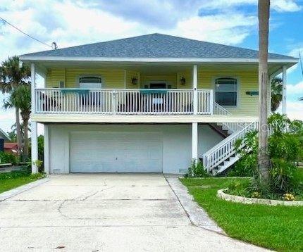 WELCOME TO YOUR WATERFRONT DREAM HOME! This beautifully updated 3-bedroom, 2-bath home offers 60 feet of water frontage with DIRECT GULF ACCESS. Built in 2003, this open-concept layout flows into a well-appointed kitchen featuring Quartz Countertops, Stainless Appliances and large walk in pantry. The kitchen overlooks the living area, with a bar height top creating a perfect setting for everyday living and entertaining. The adjacent dining room also enjoys beautiful sunset views. The master suite offers a peaceful escape with stunning water views, a large walk-in closet, large master bath with dual vanities and a oversized walk-in shower. The second and third bedroom are generously sized and share an adjacent full bath that includes a shower/spa tub and a linen closet. The backyard is fully enclosed with low-maintenance landscaping, shell and firepit. Boaters will appreciate the private dock with a boat lift, offering effortless access to the Gulf. The 1950 sf. garage under the house offers spacious 4 car parking, storage areas , a workshop, Rear garage door and room for game room or Man Cave. Recent upgrades include : New Roof -2023, Hurricane Windows-2022, 16 SEER AC installed 2019 Warranty until 2029. Just a few blocks away, explore Port Richey's Cotee River Landing with Catches, Rum River Hooters, Whiskey River and Nick's Park Boat Ramp. Golf cart access to New Port Richey's Historic District, a vibrant downtown hub home to the Richey Suncoast Theatre, West Pasco Historical Society, West Pasco Art Guild, The Hacienda Hotel, and a variety of restaurants, breweries, and boutiques. Nearby Sims Park, located on the river, features a playground and splash pad, amphitheater, gazebo, scenic river walk, and a boat ramp—making it a favorite destination for recreation, events, and riverfront enjoyment. Don't miss your opportunity to own a waterfront home at an affordable price.
