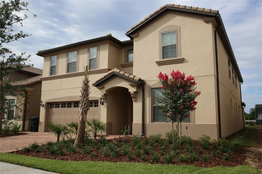 A massive 9 bedroom, 6 full bath home is available in Gated resort community Windsor at Westside. The resort community features a staffed clubhouse, fully equipped Gym, tennis/basketball courts, and a water park! This fully furnished home has expansive outdoor living area with private pool/spa backing to nature preserve and pond. The first floor features a seamlessly integrated kitchen, living area, master suite with direct pool deck access and a guest suite. dedicated laundry facilities is on ground floor. Giant game room with pool table, game table and home theatre arrangement in addition to Seven more bedrooms and 4 full bathroom. All rooms feature either tile or luxury vinyl plank flooring! Schedule your showing today. THE OWNERS WON'T ALLOW SUBLEASING FOR AIRBNB- LONG TERM TENANTS ONLY.