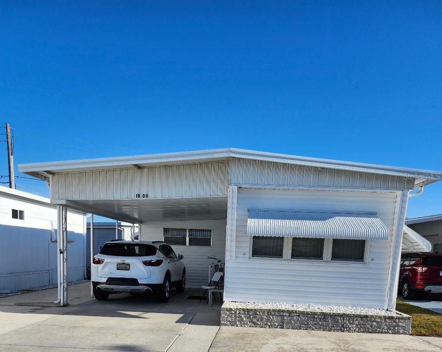 Open floorplan, with great potential! Two Bedroom, one Bath Mobile Home in the highly desired, active 55+ Trailer Estates community. Open Living, Dining and Kitchen areas. Huge Primary Bedroom has lots of closet space and built-in drawers. Large Bath. Second bedroom could also be office, den or craft space. Updated windows; newer water heater. Portable AC unit. 7x8 Laundry Shed. No storm damage here. You own the land. Boaters have direct access to Sarasota Bay from the Marina. Enjoy the large, heated community pool, hot tub, gym and wood shop. The community buzzes with pickleball, shuffleboard, kayaking, horseshoes, bocce, dancing and more. A US Post Office on site. 10 minutes to the SRQ Airport. Convenient to shopping, restaurants, the Arts and everything in Bradenton/Sarasota. Sold furnished. Bring offers!