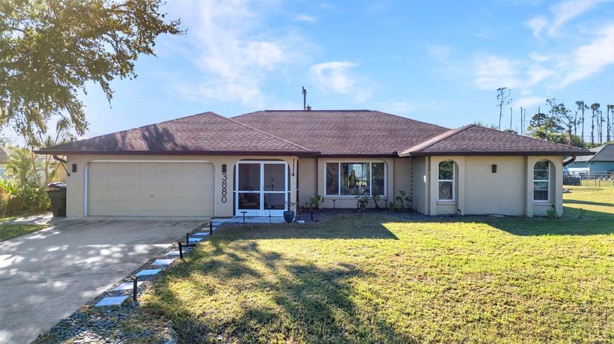 Spacious 4-Bedroom  4 bath Pool Home on Oversized Lot in North Port, FL!
Discover the perfect blend of comfort and space in this stunning 4-bedroom, 4-bathroom pool home, nestled on an oversized lot totaling 20,000 sq. ft. in the heart of North Port. This thoughtfully designed floor plan features a formal living and dining room, a cozy family room, and a spacious kitchen with a pantry and an eat-in dinette area. Enjoy seamless indoor-outdoor living with 5 separate sliding glass doors throughout the house- all leading to the pool area.  The HUGE primary suite offers two walk-in closets and a private en-suite bathroom with a walk-in shower. and another bathroom with direct access to the pool. On the opposite side of the home, the guest bedrooms provide privacy, with bedroom #4 functioning as a second suite, complete with a walk-in closet, ensuite bathroom with a walk-in shower and a slider to the pool.  Outside, enjoy the tranquility of the lanai and pool as well as the oversized yard.  There's separate building, ideal for a yoga studio, home office, gym, guest house or creative space. There's an additional shed for storage as well.  There's two AC units to provide a comfortable home year round and a mini split AC in the garage. No need to worry about parking, there's plenty of space to park with an additional driveway. SOLAR PANELS for super LOW electric bills and in an X zone- so no flood insurance is required. Whether you're relaxing by the sparkling pool or taking in the peaceful surroundings, this home offers the best of Florida living!  Close to shopping, restaurants, medical, golf, the Atlanta Braves Spring training field, I-75 & 41. Don’t miss this opportunity—schedule your private showing today!