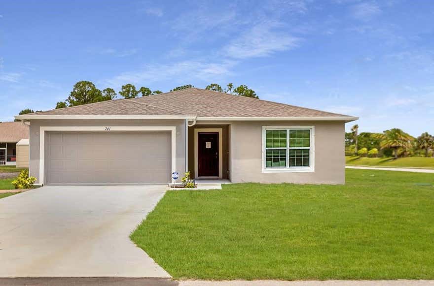 Pre-Construction. To be built. Located on an oversized homesite in the heart of Inverness, Florida, just 40 miles from Ocala, this setting blends the charm of rural living with convenient access to larger cities and modern amenities. Surrounded by carefully preserved natural resources, the area provides abundant opportunities for outdoor recreation and exploration, and is only 3 miles from Connell Lake.

The Marigold captures that Florida spirit through a thoughtfully designed layout that emphasizes style, comfort, and flexibility. A welcoming foyer opens into an expansive open-concept design where the great room serves as the central gathering space, ideal for both entertaining and everyday living. The kitchen anchors the home with a large island for casual dining, quartz countertops, generous shaker cabinetry, a full line of stainless steel appliances including an ENERGY STAR side-by-side refrigerator, and a well-planned pantry that keeps everything organized and within reach.

Adjacent to the great room, a versatile flex space adapts easily to a variety of uses such as a dining area, craft room, sitting room, or home fitness space. A sliding glass door from this area extends the living experience outdoors to a rear patio, creating a natural flow between indoor comfort and outdoor relaxation.

All bedrooms are thoughtfully arranged for both privacy and convenience. Two secondary bedrooms are positioned at the front of the home, one featuring a walk-in closet, and share a full bath, creating an ideal setup for guests or flexible living needs. An additional bedroom is privately situated toward the rear of the home. The primary suite serves as a peaceful retreat, featuring a well-appointed bath with dual vanities, a walk-in shower, and a spacious walk-in closet designed for everyday ease.

A centrally located laundry area connects directly to the two-car garage, providing efficient access along with additional storage options for vehicles and household essentials. Smart home features enhance daily living with a Ring Video Doorbell, smart thermostat, keyless entry smart door lock, and Deako switches. Additional highlights include cordless blinds, professional landscaping, irrigation, architectural shingles, and a full builder warranty. Designed with durability and comfort in mind, The Marigold delivers a refined living experience well suited for Florida’s lifestyle, whether enjoying quiet moments or hosting gatherings.