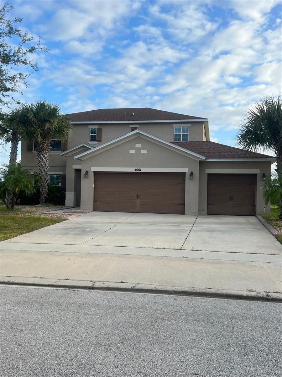 Beautiful home located in the gated community of Bella Point! While you enter the foyer, you will find an open and airy floor-plan and tile flooring throughout the first floor. Immediately to your left, through the double doors, is a den offering adequate space for a guest bedroom or home office. The Open floor-plan is great for entertaining. The kitchen boasts 42” cabinetry, appliances, eat-in bar area. There is a half bath on the first floor situated just off the kitchen and near the exterior door to the 3 car garage. The 2nd story is spacious featuring master en-suite, 3 bedrooms, laundry and guest bathroom. Huge salt water pool was added in 2015! Making this Oasis of backyard! Corner lot & largest lot in community! Close to theme parks and easy commute to Orlando with the new Sun Rail station minutes away. Minutes from Shopping, Golf, Medical Centers, schools and the new Valencia College Campus. Must see to appreciate it! call the Listing Agent @ very easy to show.