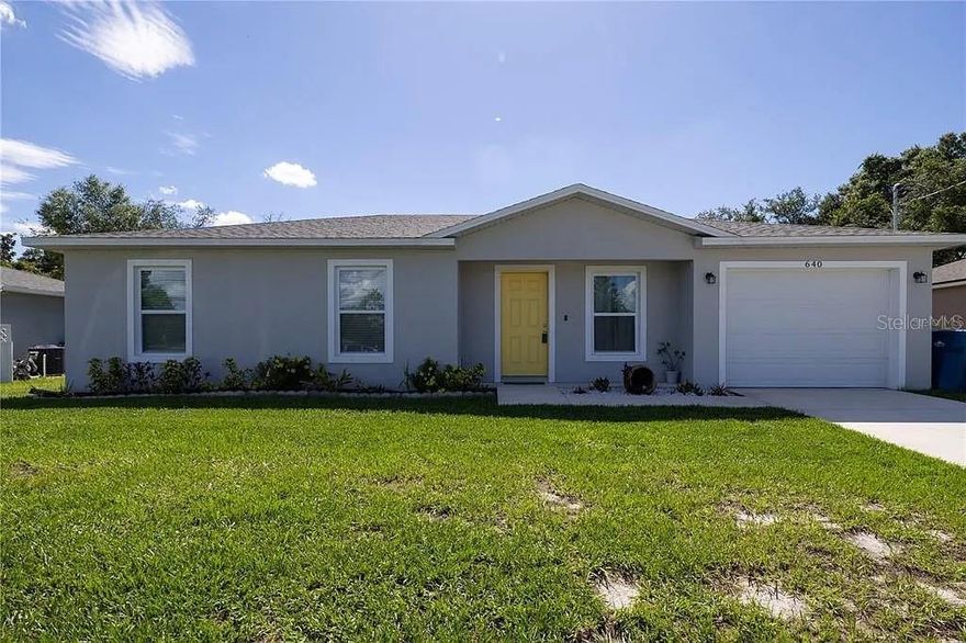 Now available for rent in Orange City! This charming 3-bedroom, 2-bathroom concrete block home offers 1,159 square feet of comfortable living space in a peaceful neighborhood with no HOA. The home is in great condition, featuring a one-car garage and a spacious layout ideal for everyday living. Located just minutes from the beautiful Blue Springs State Park, this home offers quick access to nature, as well as nearby shopping, dining, and major roadways. Don’t miss the opportunity to live in one of Orange City’s most convenient locations—schedule your showing today!