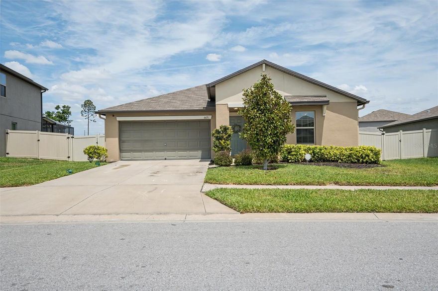 Welcome to 6671 Mineral Springs Rd in the highly sought-after Copper Springs community of New Port Richey! Built in 2020, this 3-bedroom, 2-bath, 2-car garage home offers over 1,500 square feet of thoughtfully designed living space with all major systems—roof, HVAC, electrical, and water heater—just 2020.

As you walk in, you’re welcomed into a functional open-concept layout that flows seamlessly from the kitchen into the dining and living areas—perfect for both everyday living and entertaining. The kitchen features quartz countertops, solid wood cabinetry, modern hardware, a center island, and a full appliance package including refrigerator, stove, and microwave. Washer and dryer also convey, making this home truly move-in ready.

The spacious owner’s suite offers a private bathroom with dual sinks, upgraded cabinetry, and a large walk-in closet. Step outside to your covered patio overlooking one of the larger lots in the community—giving you extra space to relax or entertain.

This home is loaded with value, including fully paid-off solar panels for immediate energy savings, impact windows for added protection, a video doorbell that conveys, and a sprinkler system on reclaimed water for efficiency.

Located in Copper Springs, residents enjoy resort-style amenities including a large community pool, playground, walking trails, and a kayaking launch—bringing the Florida lifestyle right to your doorstep.

This one checks all the boxes—newer construction, energy efficiency, and space to enjoy both inside and out. Don’t miss your opportunity to make it yours!