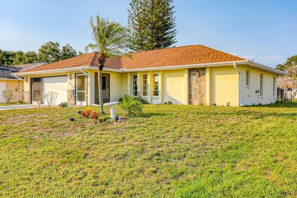 Available for a 6–12 month lease, this beautifully furnished 2-bedroom, 2-bathroom home with a spacious bonus room is located in the desirable, deed-restricted golf community of Rotonda West. Offering over 1,750 square feet of living space, the home features a split-bedroom floor plan, an eat-in kitchen with granite countertops, a separate dining area, and a large bonus room that can serve as a third bedroom, office, or playroom. The primary suite includes a private ensuite bathroom, and the open-concept living areas are perfect for relaxing or entertaining. Additional highlights include a fully fenced backyard ideal for pets, a two-car garage with washer and dryer, and a brand-new hurricane-resistant roof for added peace of mind. Conveniently located just 9 miles from Englewood Beach and 12 miles from Boca Grande, with golf courses, tennis and pickleball facilities, walking trails, and restaurants all nearby. This is a perfect opportunity for snowbirds, families, or anyone seeking a turnkey, coastal rental experience.