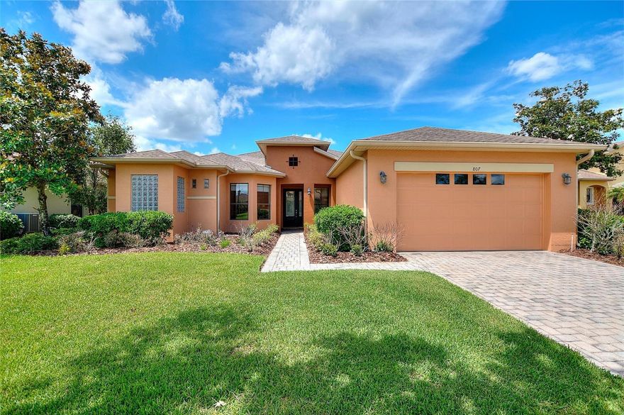 Welcome to your new Solivita home, a popular Coconut Grove model nestled in the peaceful Vizcaya neighborhood in the National Award Winning 55+ Active Adult Community of Solivita.  This community is a central Florida gem with resort like amenities. The home is located a short golf cart ride from the Palms Amenity Center, which features the largest outdoor pool in the community and a state of the art Gym. This 2,343 square foot, two bedroom, two and a half bath home has a desirable floor plan that is ideal for Solivita living. As you enter through the ornate leaded glass front door you will notice the premium tile laid out on the diagonal throughout the living area of the home, and upgrades like 5" baseboard trim and rounded wall corners throughout the home.  The color scheme and window treatments throughout give the home a warm, welcoming feel. As you move on to the kitchen you will find a well laid out, efficient workspace with ample counter space.  The upgraded maple cabinets are beautiful to behold, and enhanced by a complimentary tile back splash.  Combined with the Granite Countertops it comes together to create a visually appealing kitchen.  Off the kitchen is the spacious family room for relaxed evenings at home, or entertaining.  The Primary Bedroom is spacious with plenty of walk in closet space and a tray ceiling. The En Suite Bathroom is roomy, featuring a garden tub with a tile surround, the same upgraded maple cabinets as in the kitchen as well as upgraded sinks, a makeup area and upgraded lighting fixtures, all of which give the bath an elegant upgraded feel. A half bath with pedestal sink is just off the living room as a convenience to both you and your guests.  The office/den is roomy and versatile, and can become whatever your lifestyle dictates. The garage has been extended 4 feet as a builder option providing extra room for storage, a work area or a longer than usual vehicle.  For years of trouble free service the HVAC SYSTEM WAS JUST REPLACED in MAY of 2026 and the SELLER IS OFFERING A CREDIT TO THE BUYER FOR A BRAND NEW ROOF!  Arrange YOUR PRIVATE SHOWING of this outstanding home within Solivita’s dynamic 55+ community today! *PLEASE SEE THE MATTERPORT 3D VIRTUAL TOUR* With amenities such as 14 pools, 2 championship 18-hole golf courses, tennis, pickle-ball, basketball, softball, and over 240 clubs, plus spa services and two state-of-the-art exercise facilities spread across 4,200 acres of conservation, you'll have everything you need at your fingertips. Enjoy additional perks such as landscaping, irrigation, high-speed fiber internet, and TV all included in the modest HOA fee. For your convenience, HCA Florida Poinciana Hospital is directly across the street along with a 42,000 square-foot medical office building. Also recently opened across the street is a new 215,000 square foot shopping Plaza featuring a Sprouts Farmers Market, multiple shopping options, and several new restaurants. Please do not hesitate to come see this wonderful home and perhaps make it YOUR new Solivita home!
