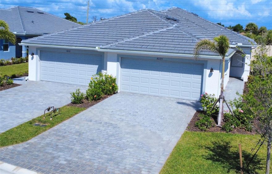 Enjoy coastal living in this like-new 2-bedroom, 2-bath villa with a den in Palm Lake at Coco Bay. Ideal for snowbirds, full-time homeowners, or investors, this move-in ready home features a bright, open-concept layout with tile flooring throughout, a tile roof, and a private 2-car garage with epoxy finish. The tile roof's built-in air gap and thermal mass provide natural attic cooling, improving energy efficiency and potentially reducing cooling costs. The kitchen features quartz countertops, shaker-style cabinetry, and stainless steel appliances, opening seamlessly to the living and dining areas-ideal for everyday living and entertaining. The spacious primary suite includes a walk-in closet, dual sinks, and a large tiled shower, while the guest bedroom and versatile den provide flexibility for visitors or a home office. Step outside to a private screened lanai and paver patio, complete with a privacy fence and no rear neighbors, offering a peaceful setting to relax and enjoy Florida living.
Built for peace of mind, the home includes impact-resistant windows and sliders and is located in an X flood zone. Solid construction is designed for coastal conditions.
With a low HOA fee of $253/month, ownership is simple and efficient, including landscaping, grounds maintenance, and internet service. Residents enjoy resort-style amenities, including an amenity center and clubhouse, resort-style pool, fitness center, pickleball courts, and playground.
Ideally located just minutes from Englewood Beach and Boca Grande, as well as shopping, dining, and everyday essentials. This property offers flexibility as a primary residence, seasonal retreat, or investment opportunity. Furnishings may be available separately.