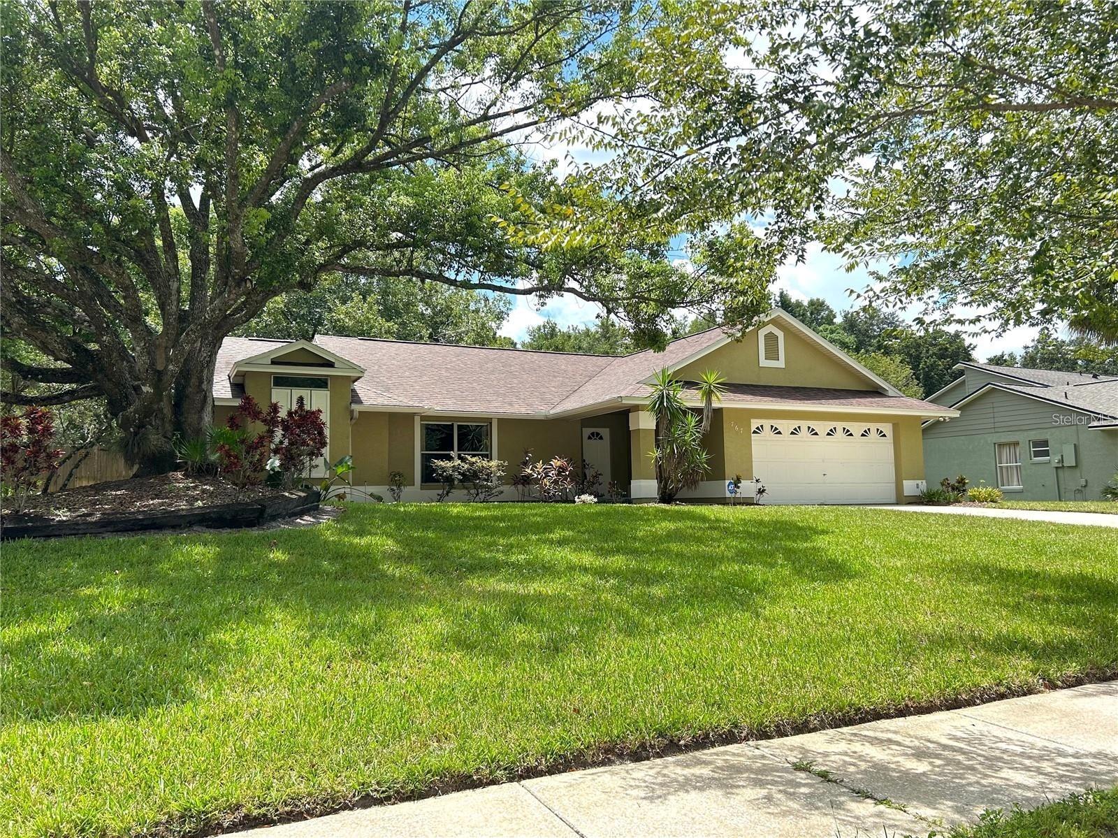 Welcome to the beautiful and peaceful city of Winter Springs. This 3/2 home sits on a large, corner lot with a very spacious fenced-in backyard. Inside, you can enjoy a split floor plan that divides the living room/dining room with a separate family room. A remodeled kitchen features granite countertops, stainless steel appliances, and tile flooring and backsplash. A new and fresh coat of paint brightens up the interior. The screened in lanai creates a space for relaxation and winding down after a long day. The lanai leads to the backyard paradise that highlights beautiful oak trees and nature. No rear neighbors. Conveniently located near Tuskawilla shops, and restaurants! Income verification, background and credit check are required.
