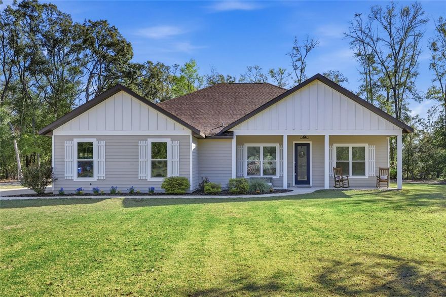 ***Motivated Seller***Welcome to your High Springs retreat on almost 5 acres! Built in 2022, this beautiful 4-bedroom, 3-bath home delivers the perfect blend of modern design, open space, and peaceful North Florida living.
Step inside to a bright, open-concept floor plan filled with natural light and stylish finishes throughout. The spacious kitchen is built for both everyday living and entertaining, featuring sleek countertops, stainless steel appliances, and plenty of cabinet space. The primary suite offers a private escape with a large walk-in closet and a luxurious en-suite bath, while the additional bedrooms provide flexibility for family, guests, or a home office.
Outside is where this property truly shines. With nearly 5 acres of scenic land, there’s room to roam, play, garden, or simply relax and enjoy the privacy and quiet of the countryside. Bring the boat, RV, or build the workshop you’ve always wanted—there’s space for it all.
Located just minutes from downtown High Springs and the area’s world-famous natural springs, you’ll enjoy quick access to swimming, kayaking, and some of Florida’s most beautiful outdoor adventures—all while still being an easy drive to Gainesville.
Nearly new construction, acreage, and an unbeatable location—this is the North Florida lifestyle buyers are searching for. Schedule your showing today!
