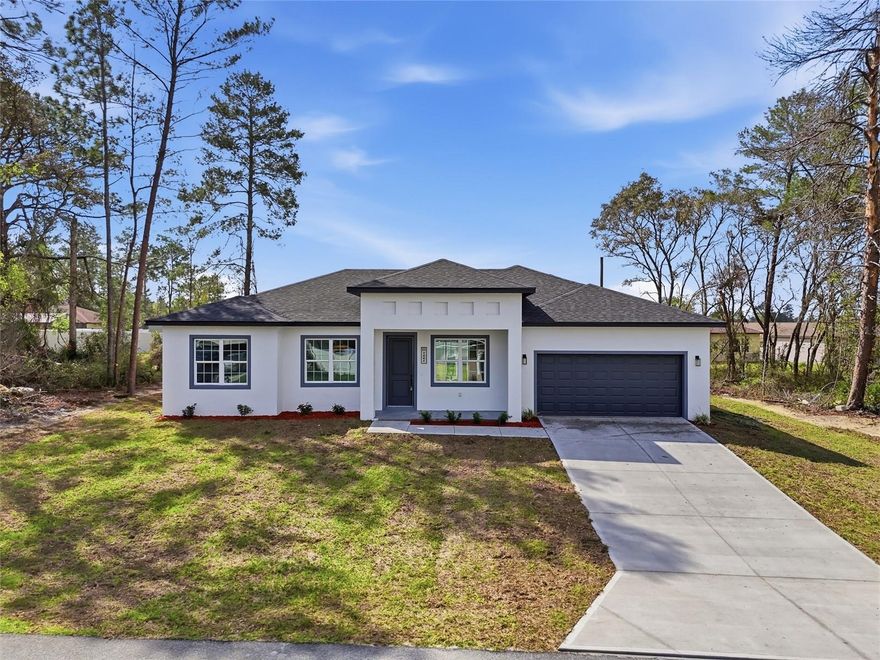 Beautiful New Construction Home in a Growing Ocala Community

Welcome to this stunning newly built home located in one of Ocala’s most desirable and expanding areas. Carefully designed with quality and comfort in mind, this property features 4 generously sized bedrooms and 3 full bathrooms, offering a perfect balance of modern elegance and everyday functionality.

The primary suite serves as a peaceful retreat, complete with a spacious walk-in closet and a stylish private bathroom that includes a relaxing soaking tub. The additional three bedrooms are well-proportioned and feature built-in closets, providing comfort and practicality for family members or guests. The open-concept design enhances the home’s layout, seamlessly connecting the living and dining spaces into a bright and inviting atmosphere.

Large sliding glass doors bring in natural light and lead to an expansive outdoor area with a covered lanai—ideal for enjoying outdoor living, relaxing, or entertaining guests.

The kitchen is thoughtfully designed as the centerpiece of the home, featuring solid wood cabinets, beautiful stone countertops, and a full set of appliances, combining both style and efficiency for everyday use.

Additional features include a 2-car garage and quality finishes throughout, reflecting the attention to detail in this newly constructed home.

Conveniently located near major roads, shopping, dining, schools, and everyday conveniences, this home also offers easy access to parks, recreational areas, and golf courses.

Move-in ready, this property is an excellent opportunity to own a brand-new home in one of Ocala’s most up-and-coming locations.