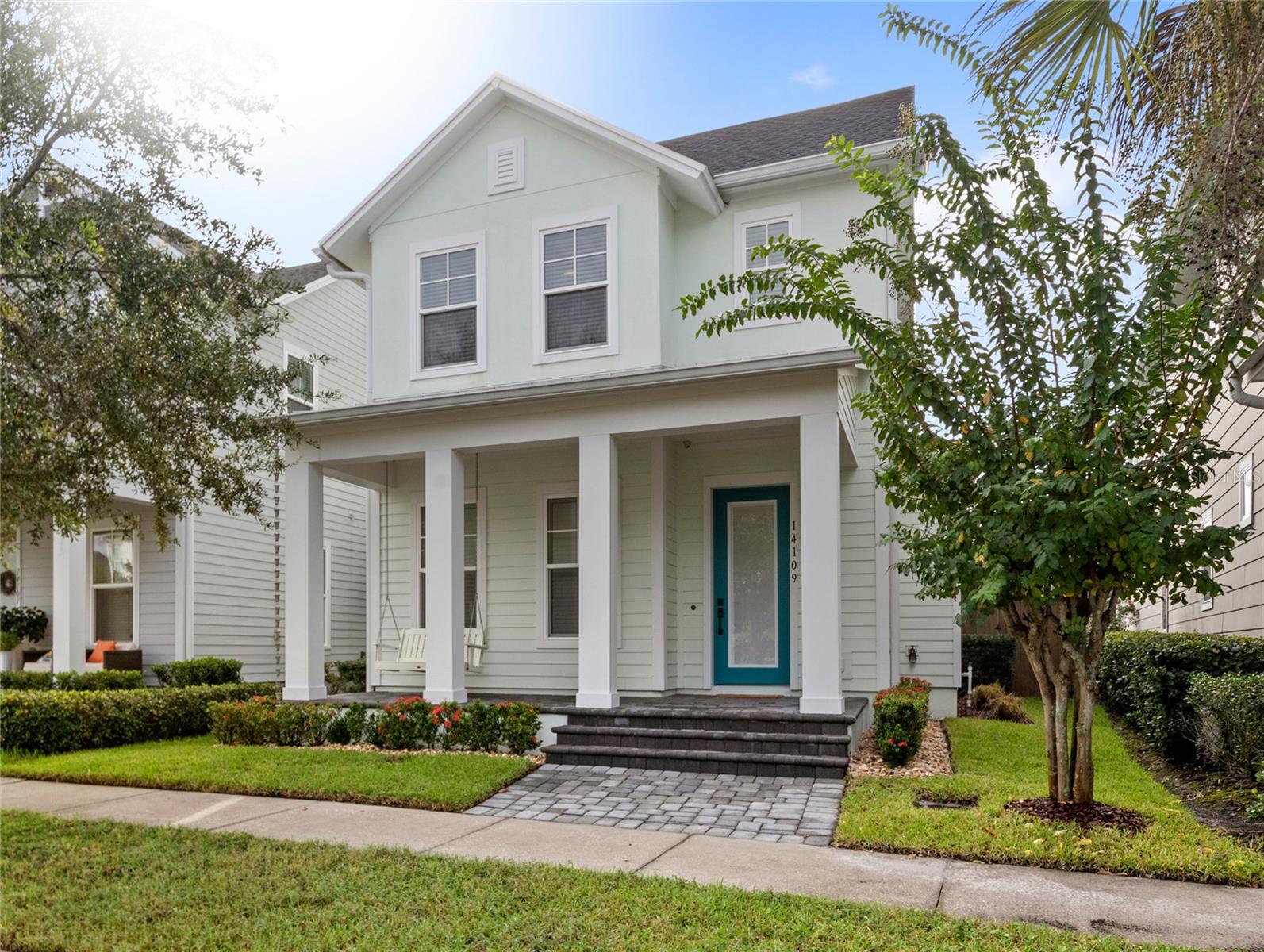 Better than New! Welcome to this beautifully maintained 3-bedroom, 2.5-bath, 1,894 sq ft home located in the heart of sought-after Laureate Park at Lake Nona. As you approach, you'll be greeted by a charming covered front porch, complete with a two-person swing - perfect for morning coffee or a relaxing evening chat. Step inside to a bright, open-concept living space featuring ample natural light and volume ceilings, ideal for everyday living and entertaining. The Flex Area that greets you at the front door is perfect for an office, study, art studio, or lounge area. The chef’s kitchen shines with a spacious island, granite countertops, breakfast bar, tiled backsplash, pantry, and built-in stainless steel appliances. Upstairs, three well-proportioned bedrooms await. The primary suite is a peaceful retreat, offering a generous walk-in closet with built-ins and a spa-inspired ensuite bathroom with dual sinks, a quartz countertop, and a step-in shower. A conveniently located laundry closet rounds out the upper level. Step outside to the screened-in lanai and fenced backyard - complete with a patio and direct garage access - offering both privacy and convenience. Laureate Park is a modern, master-planned neighborhood designed for health, connectivity, and sustainability. The community includes: Resort-style aquatic center, LP Fit fitness center, Multiple parks, playgrounds, scenic walking/biking trails, Dog parks and community herb gardens, basketball, tennis, and pickleball. At the Heart of the Community, the Laureate Park Village Center is a vibrant hub offering, Canvas Restaurant & Market, Amazing Explorers Academy, Dockside Lake Nona and much more. Enjoy this great location in the heart of Medical City with Nemours, VA and UCF Medical Center, Lake Nona Towne Center and Boxi Park. Super easy access to Hwy 417, Orlando International Airport, and access throughout Central Florida within close proximity. Perfect home to live in, vacation or add to your real estate investment portfolio. Schedule your private showing today.