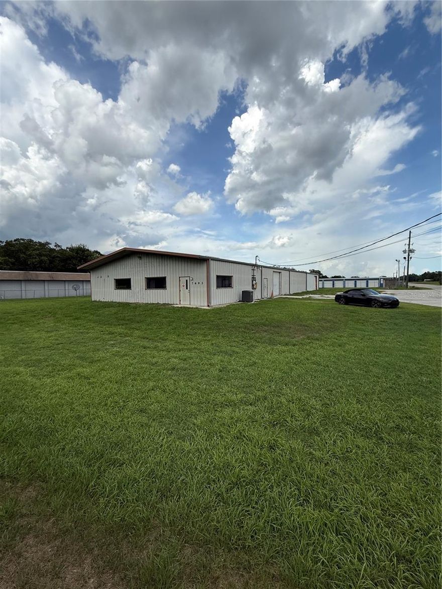 Industrial warehouse located in Bushnell near Bevilles Corner and conveniently located in the path of The Villages growth. This metal warehouse is 7,000 SF (includes approximately 1,000 SF office space) and situated on a 1 acre site. Warehouse has 3 Phase power, 3 roll up doors and is clear span, although currently divided into two spaces. It's located directly across the street from the Sumter County Fairgrounds. Offered For Lease at $7.71/SF or $4,500/month for this warehouse that is zoned ID (Industrial - Sumter County). This zoning allows for a variety of manufacturing, distribution, and inside/outside storage.