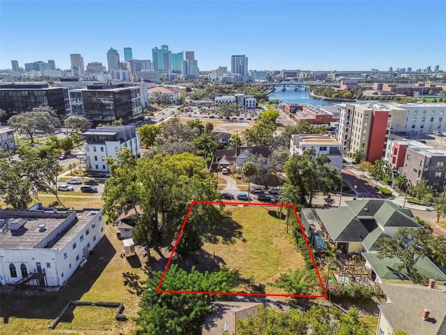 ATTENTION BUILDERS & INVESTORS, a rare development opportunity in the heart of booming Tampa Heights, located just one block from Armature Works and the Tampa Riverwalk!!!  The lot is clear and ready for development, and all due diligence materials are available. The property’s size and location present a unique development opportunity in one of Tampa Bay’s fastest-growing neighborhoods. The zoning on the lot is RM24, which allows for up to 5 units on the 10,414 sq ft lot. Included are plans for l 3 LUXURY TOWNHOMES l each featuring a detached garage with a bonus room above the garage suitable for use as an office, gym, or additional living space. The plans are ready to be submitted for permitting, allowing for an efficient start to construction. Offering incredible flexibility to build and sell or build and hold. Surrounded by fine dining, entertainment, and cultural attractions, and offering easy access to major transportation routes, this site is ideal for creating a modern, high-end community. Don’t miss your chance to build in Tampa’s thriving urban core.