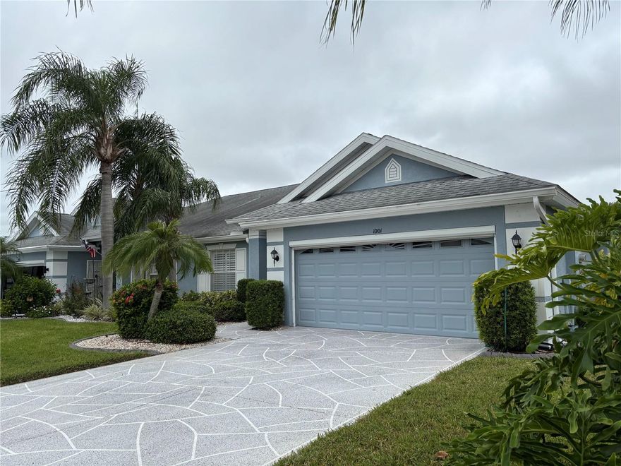 Prepare to be impressed by this beautiful two-bedroom, two bath, condo in the highly desirable community of Oxford I at Kings Point in Sun City Center, Florida. Enjoy the convenience of maintenance-free living, and move-in ready. This  ground floor home has a two-car garage, and is located on a corner lot which affords additional privacy.  The spacious interior layout offers flexibility for a more formal Living and Dining Room, or for a more casual Great Room.  The home also offers a bright and airy Florida Room with an access door to a rear patio.  The split bedroom arrangement affords privacy between rooms.  The Master Bath includes a walk-in tub. The Kitchen is fully equipped with an adjoining full-sized, front-loading, Washer and Dryer.  New flooring has been installed in many rooms. Live your best life now, with a maintenance free lifestyle, in Florida’s Finest Retirement Community.  Convenient to area beaches, excellent shopping, dining, entertainment and medical facilities.