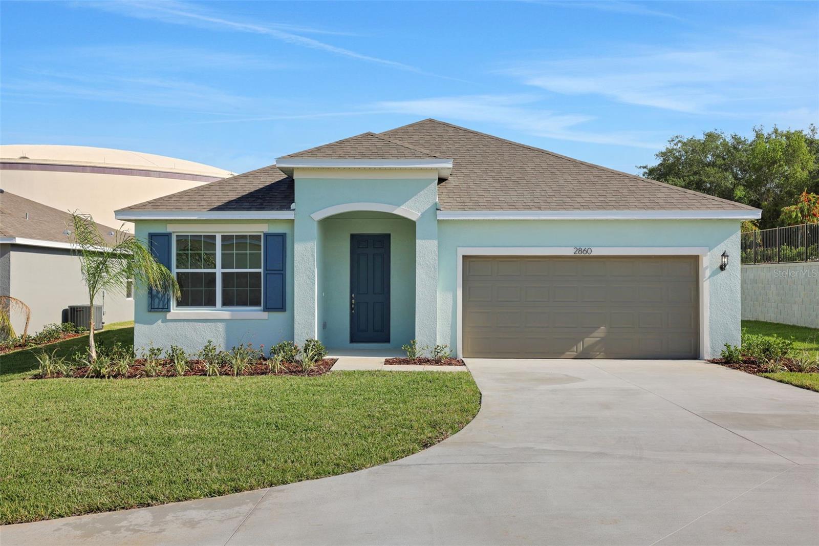 SAMPLE IMAGE*TRIPLE NET LEASE*The Poinciana floorplan offers a well-designed, one-story layout that includes 4 bedrooms and 2 bathrooms, complete with a spacious two-car garage. This home is centered around a sizable great room, which seamlessly connects to the open kitchen and cozy café area, making it ideal for family gatherings and entertaining. The owner's suite, located at the back for added privacy, includes a walk-in closet and an en-suite bathroom. Three additional bedrooms are thoughtfully arranged to provide flexibility for family, guests, or a home office. A covered patio extends your living space outdoors, perfect for relaxation or dining al fresco. The Poinciana floorplan is designed for those seeking both functionality and comfort in a beautiful, single-story home.
