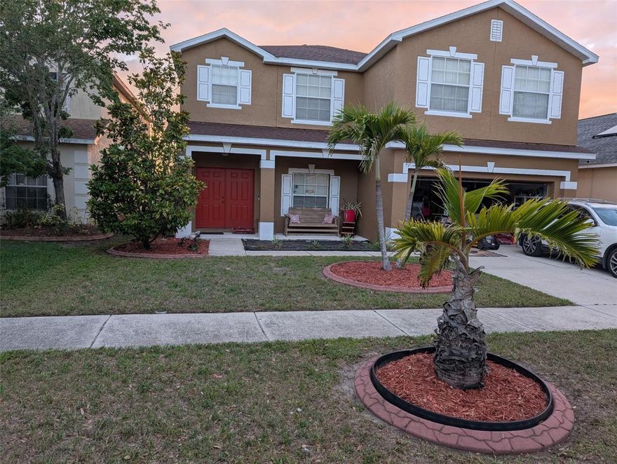 MOVE-IN SPECIAL. Just Reduced. Experience luxury living in this spacious 4-bedroom, 3-bathroom home, featuring an additional office that can easily serve as a fifth bedroom. Boasting 2,924 square feet of thoughtfully designed living space, this home offers high-end upgrades throughout and a seamless open floor plan ideal for comfort and entertaining. The heart of the home is the gourmet kitchen, equipped with upgraded stainless-steel appliances, granite countertops, custom cabinetry, and a large center island that is perfect for both everyday living and hosting guests. The main level includes a conveniently located office across from a full bathroom, with direct access to the outdoor deck. This is ideal for guests or a private workspace. Upstairs, the expansive 34' x 15' primary suite is a true retreat, featuring a private sitting area, a luxurious en-suite bathroom with double vanity, and two oversized walk-in closets. Enjoy serene water views, modern finishes, and all the space you need in a home that combines elegance with functionality.