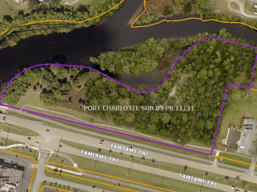 Prime Commercial Waterfront Opportunity!
Located in ACTIVITY CENTER 1, this property offers unmatched potential with its desirable WATER FRONT SETTING and high-visibility TAMIAMI TRAIL FRONTAGE. The location and zoning allow for a variety of permitted uses, making it a versatile investment opportunity.

Imagine the possibilities:

A restaurant with waterfront views, creating a true destination spot for dining.

Professional offices, retail, or service-based businesses.

Other commercial opportunities permitted under the Activity Center 1 zoning designation.

With its unique combination of waterfront appeal and commercial flexibility, this property is perfectly positioned for a visionary developer or business owner looking to capitalize on North Port’s growth.
Approx 5 miles to Wellen Park and less than 5 miles to the Coco Plum shopping area.